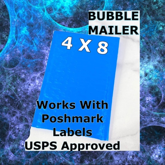 CLEARANCE 24 Blue 4X8 Bubble Mailers - Picture 2 of 8